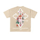 Floral cross Tee