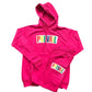 Neon Pink Prevail Jogger. Prevail patch on both the chest area of the hoodie and the thigh area of the jogging pants. Set fits true to size.